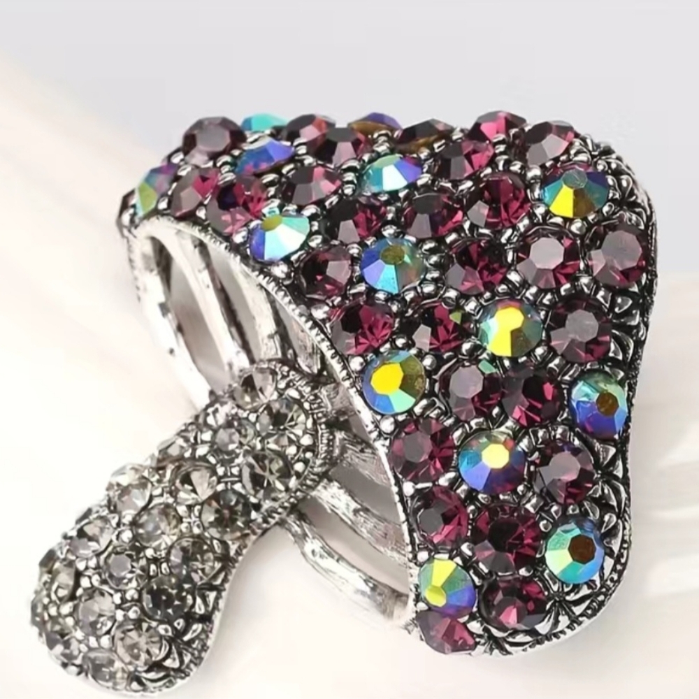 Elegant Multicolored Mushroom Brooch